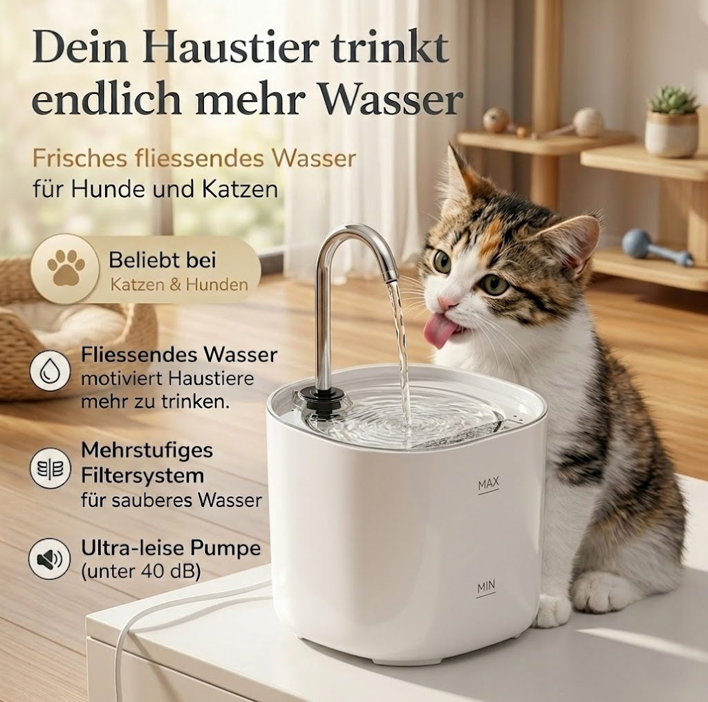 Trinkbrunnen für Hunde und Katzen – Frisches Wasser für gesunde Haustiere