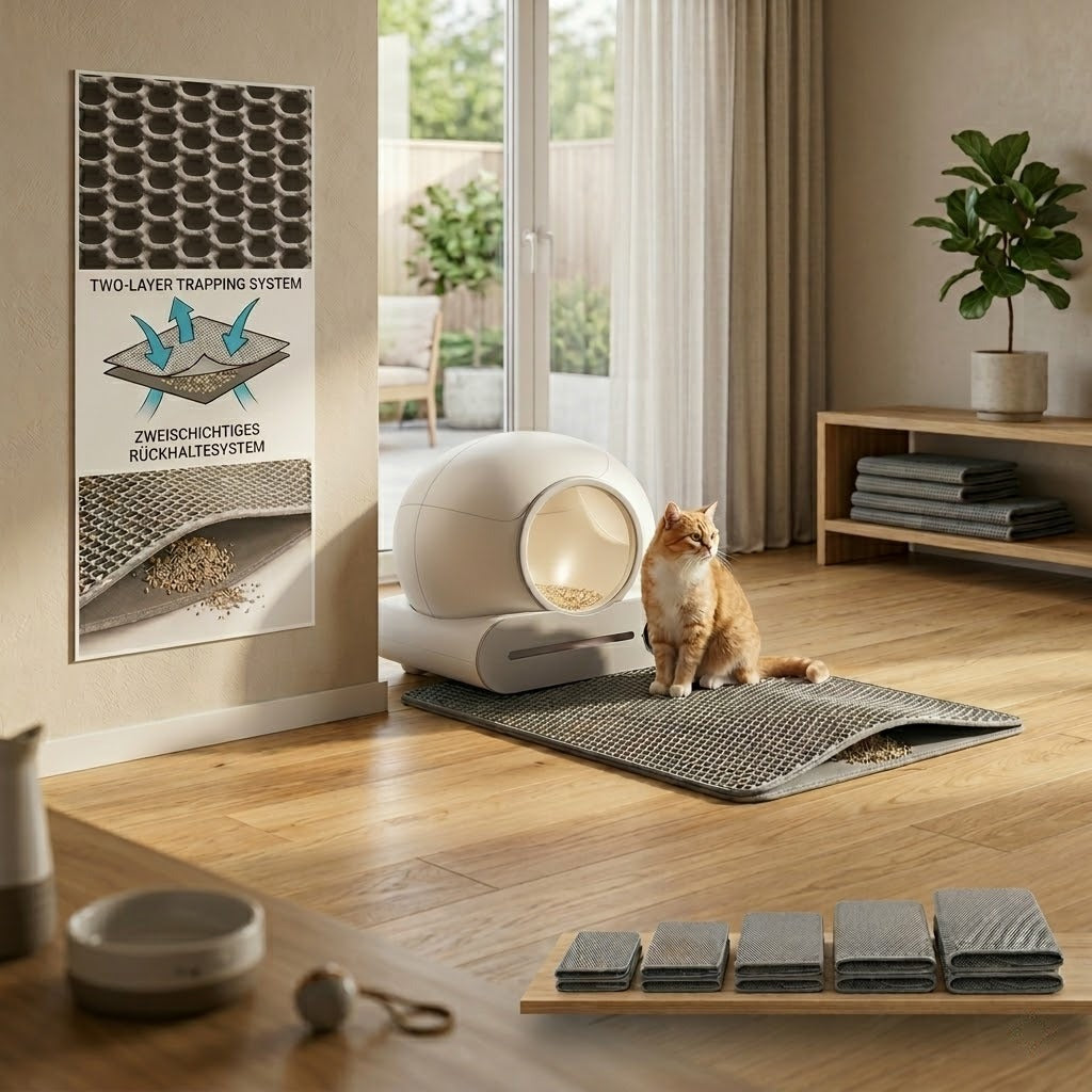 Premium Katzenstreu-Matte – Wasserdicht, rutschfest & doppelschichtig